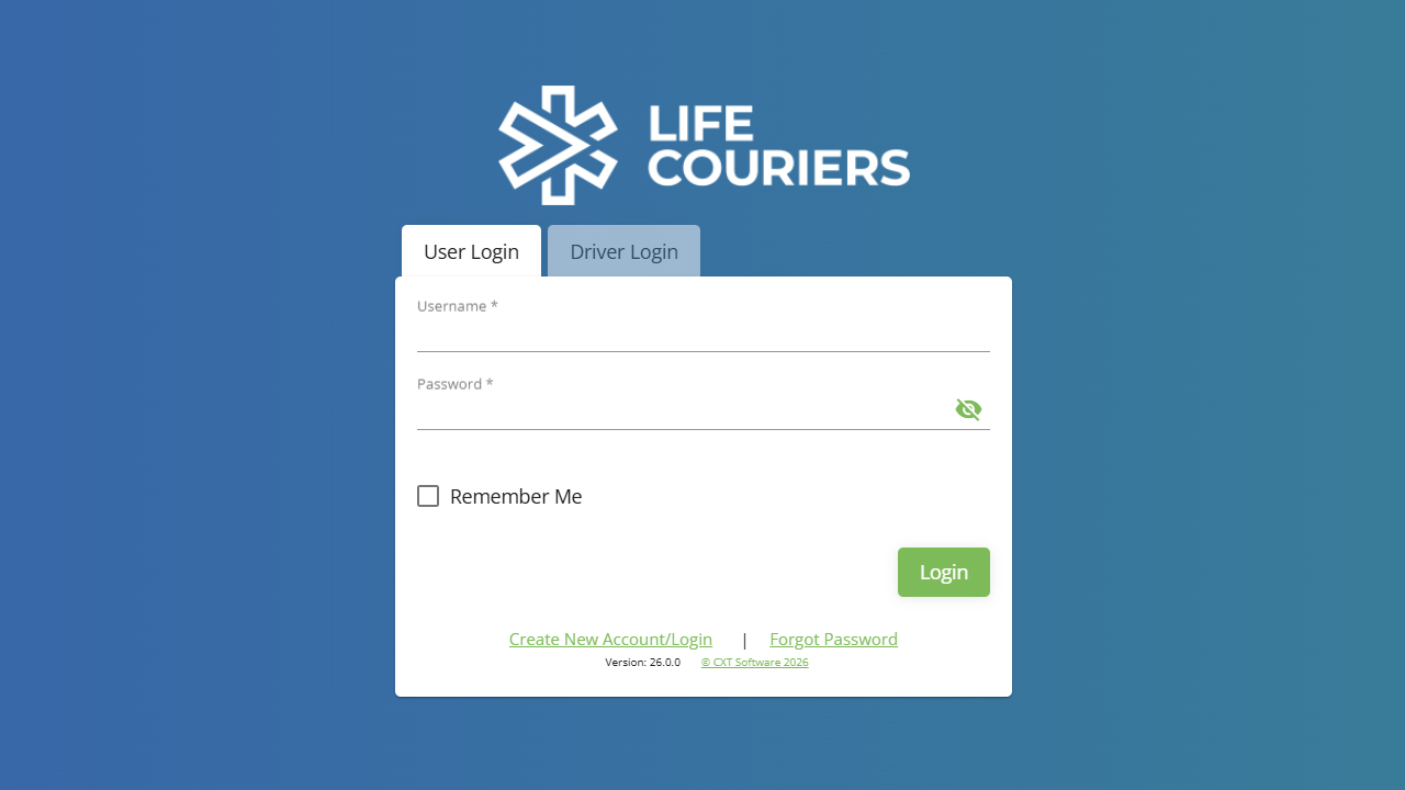 CXT Client Portal - Life Couriers