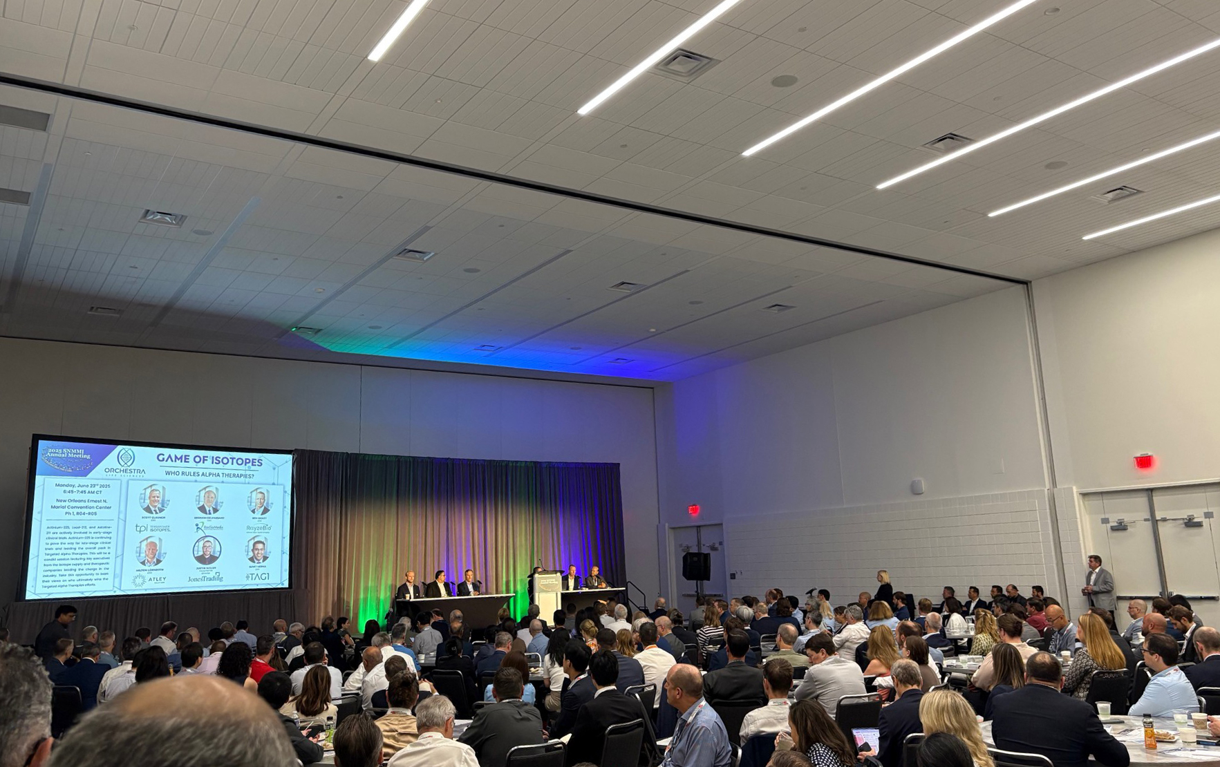 'Game of Isotopes: Who Rules Alpha Therapies?' panel session at SNMMI Annual Meeting 2025.